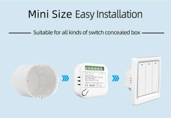 Mini Smart Wifi DIY Switch 163 Live+neutral smart switch - 图片 7