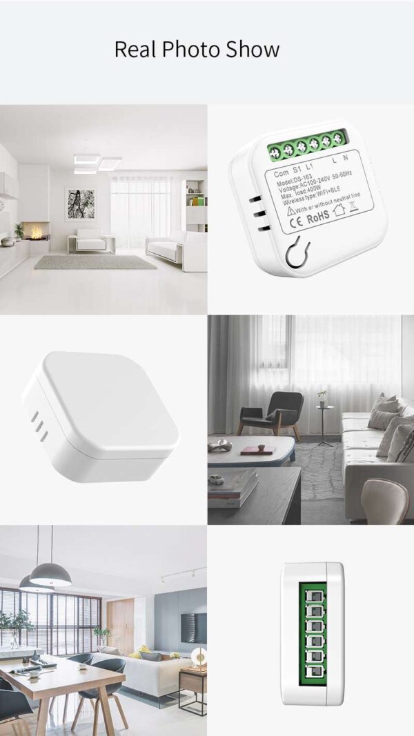 Mini Smart Wifi DIY Switch 163 Live+neutral smart switch - 图片 12