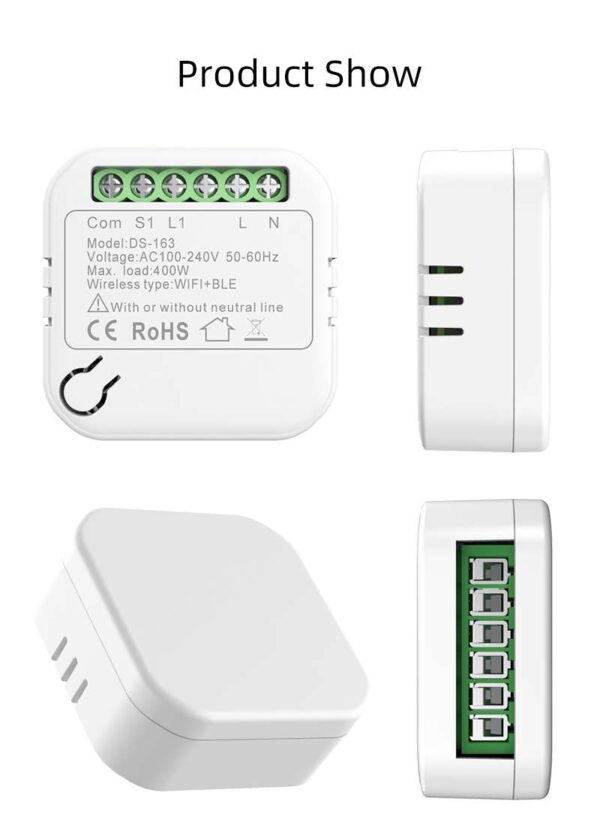 Mini Smart Wifi DIY Switch 163 Live+neutral smart switch - 图片 4