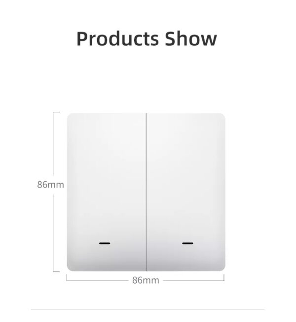 Smart Light Switch 2gang No neutral ZigBee Single L line EU/UK 220v smart switch - Image 9