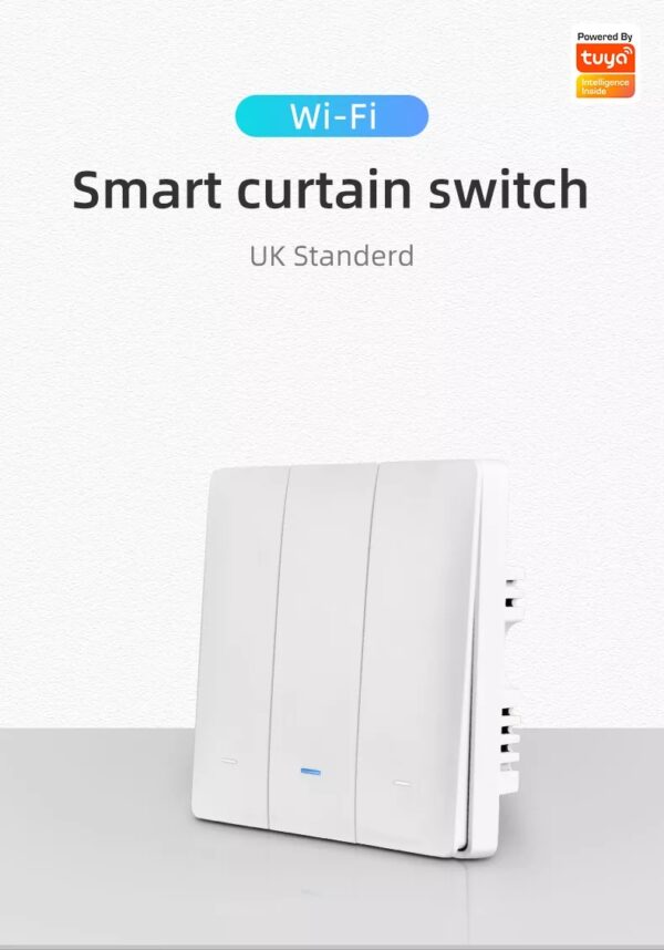 Smart Curtain Switch 3gang Wi-Fi N+Lline UK homekit smart switch - Image 6