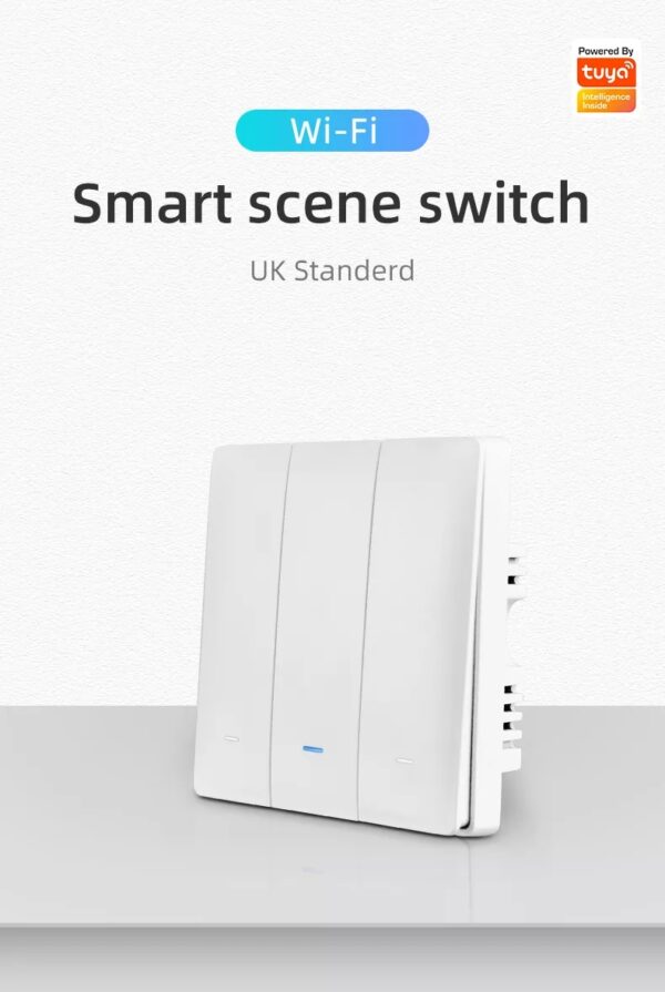 Smart Scene Switch 3gang Wi-Fi N+Lline EU smart switch alexa - Image 6