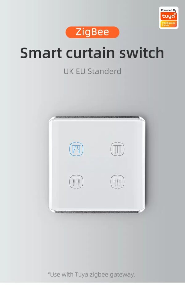 Smart Curtain Switch 4gang ZigBee N+Lline EU/UK 4 gang smart switch - Image 6