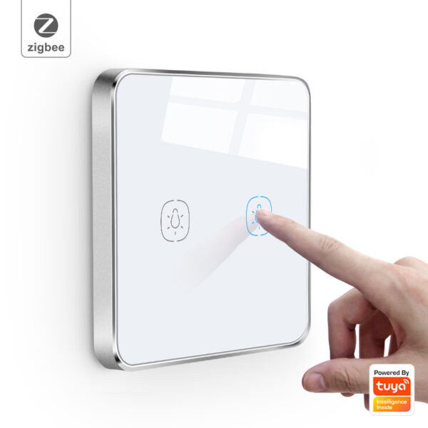 Smart Light Switch 2gang ZigBee N+Lline EU/UK google home smart light switch