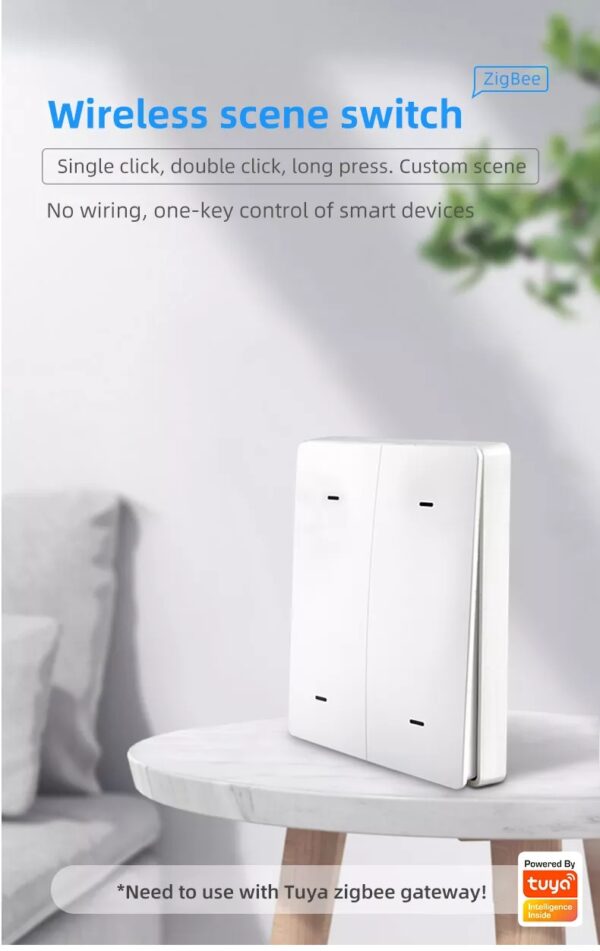 Wireless Scene Switch 4gang ZigBee Battery Switch 4 gang smart switch - Image 6