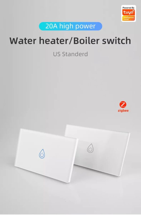 Smart Water Heater Switch 1gang ZigBee N+Lline US google home smart light switch - Image 6