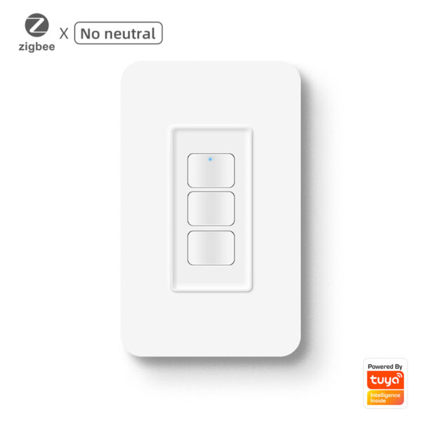 Smart Light Switch 3gang No neutral ZigBee N+L line & L line US smart switch alexa - Image 6