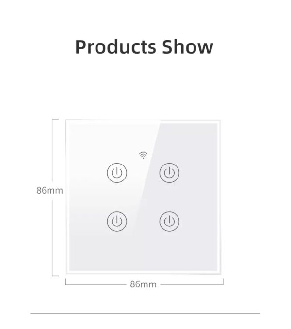Smart Light Switch 4 gang WiFi N+Lline & L line EU/UK smart network switch - Image 15