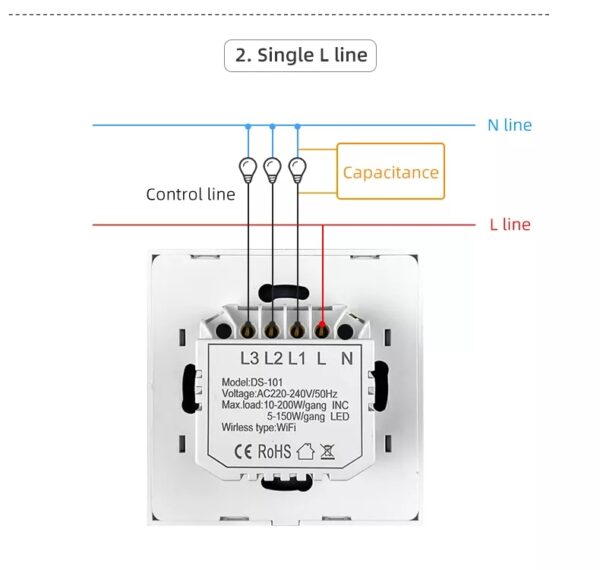 Smart Light Switch 3 gang WiFi N+Lline & L line EU/UK google home smart light switch - Image 18