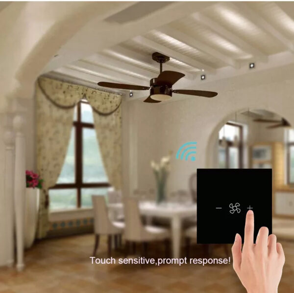 Smart Fan Switch 3gang Wi-Fi N+Lline EU/UK google smart light switch - Image 9