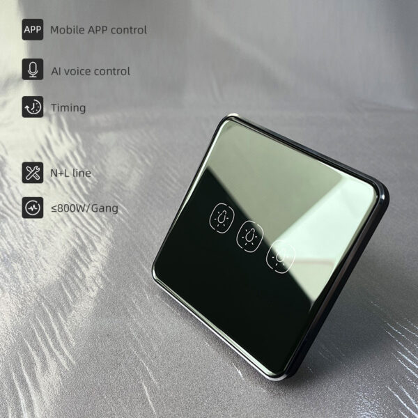 Smart Light Switch 3 gang ZigBee N+L line EU/UK smart light switch google home - Image 2