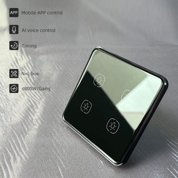 Smart Light Switch 4 gang ZigBee N+L line EU/UK 4 gang smart switch - Image 2