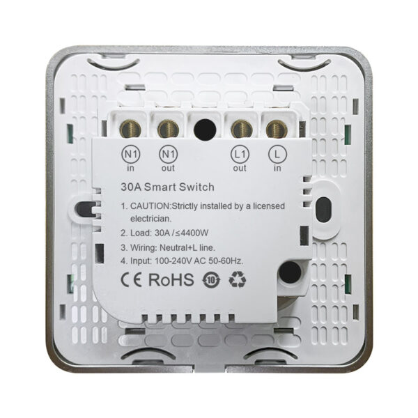 30A/4400W Smart  Switch 1gang Wi-Fi N+Lline EU/UK smart network switch - Image 9