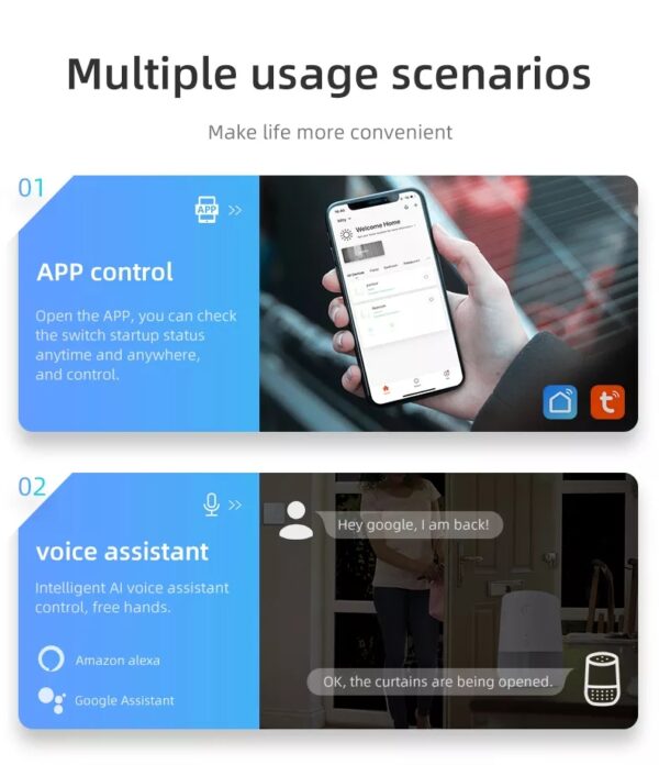 Smart Curtain Switch 3gang Wi-Fi N+Lline UK homekit smart switch - Image 9