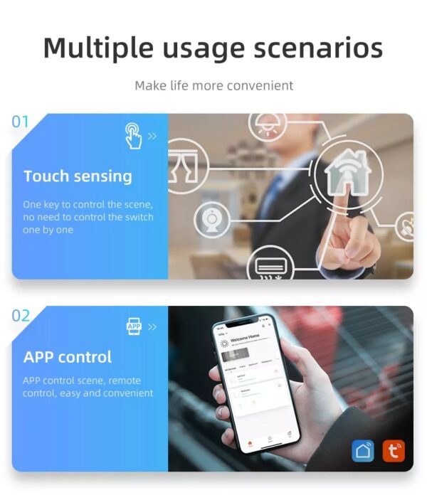Smart Scene Switch 3gang Wi-Fi N+Lline EU smart switch alexa - Image 9