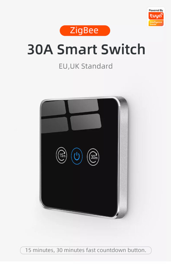 Smart 30A Switch 1gang ZigBee N+Lline EU/UK 220v smart switch - Image 7