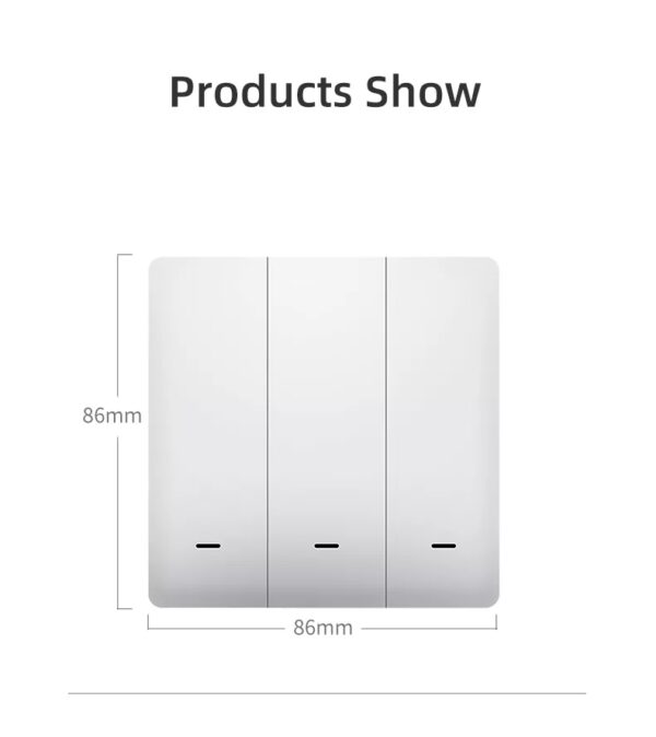 Smart Curtain Switch 3gang Wi-Fi N+Lline UK homekit smart switch - Image 12