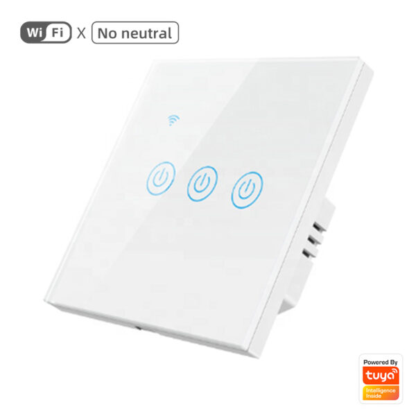 Smart Light Switch 3 gang WiFi N+Lline & L line EU/UK google home smart light switch