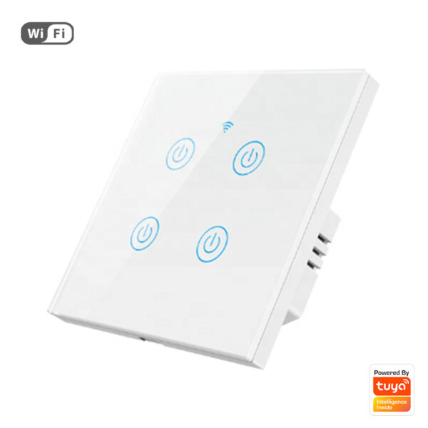 Smart Light Switch 4 gang WiFi N+Lline & L line EU/UK smart network switch