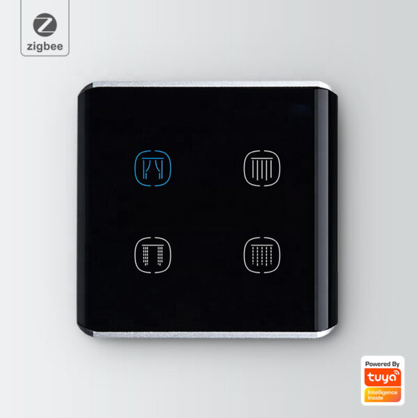 Smart Curtain Switch 4gang ZigBee N+Lline EU/UK 4 gang smart switch