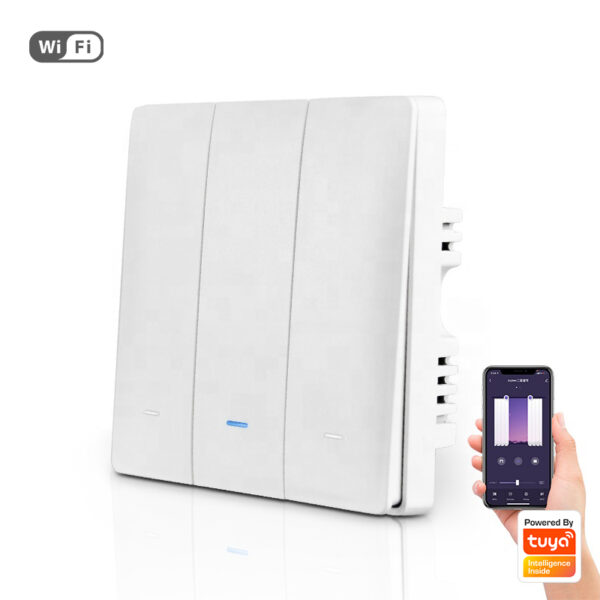 Smart Curtain Switch 3gang Wi-Fi N+Lline UK homekit smart switch