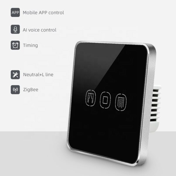 Smart Curtain Switch 3gang ZigBee N+Lline EU/UK smart light switch google home - Image 2