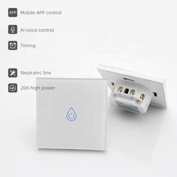 Smart 20A Switch 1gang ZigBee N+Lline EU/UK homekit smart switch - Image 2