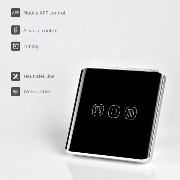 Smart Curtain Switch 3gang Wi-Fi N+Lline EU/UK smart light switch google home - Image 2