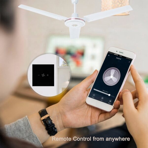 Smart Fan Switch 3gang Wi-Fi N+Lline EU/UK google smart light switch - Image 3