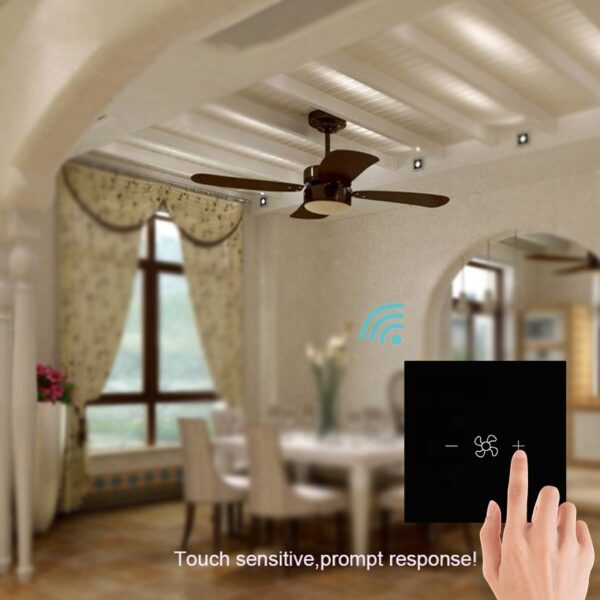 Smart Fan Switch 3gang Wi-Fi N+Lline EU/UK google smart light switch - Image 4
