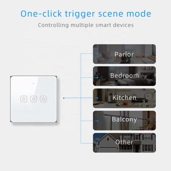 Wireless Scene Switch 1gang ZigBee Battery Switch smart network switch - Image 4