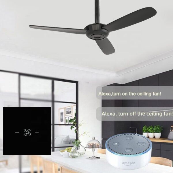 Smart Fan Switch 3gang Wi-Fi N+Lline EU/UK google smart light switch - Image 5