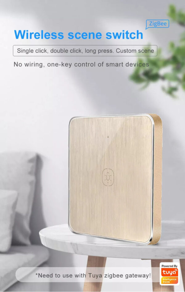Wireless Scene Switch 1gang ZigBee Battery Switch smart network switch - Image 6