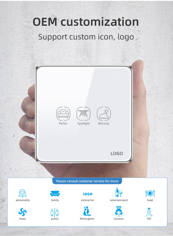 Smart Light Switch 2gang ZigBee N+Lline EU/UK google home smart light switch - Image 26
