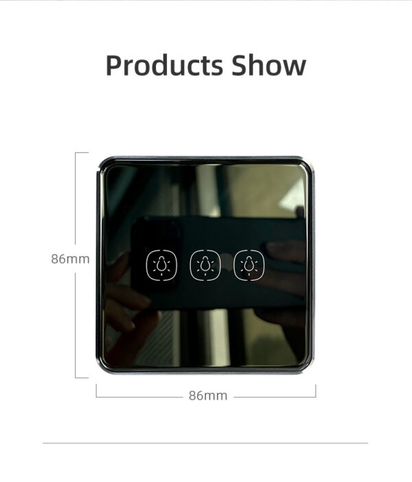 Smart Light Switch 3 gang ZigBee N+L line EU/UK smart light switch google home - Image 14