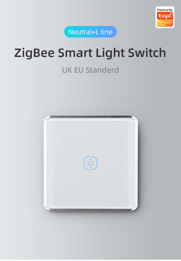 Smart Light Switch 1gang ZigBee N+Lline EU/UK alexa smart light switch - Image 20