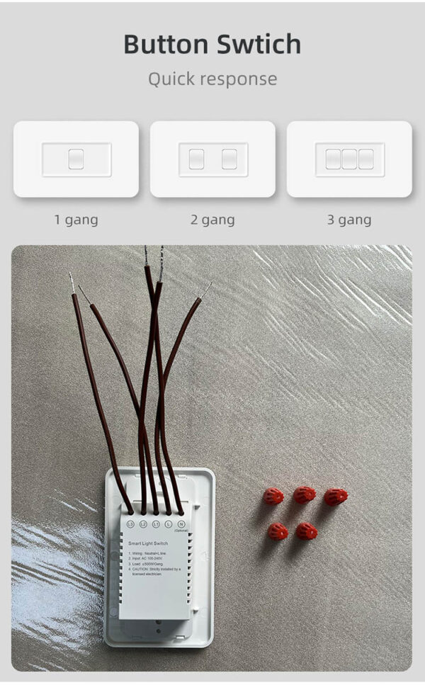 Smart Light Switch 2gang No neutral ZigBee N+L line & L line US alexa smart switch - Image 11