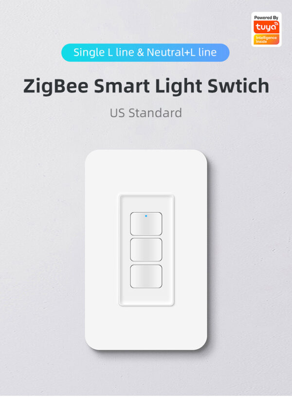 Smart Light Switch 3gang No neutral ZigBee N+L line & L line US smart switch alexa - Image 10