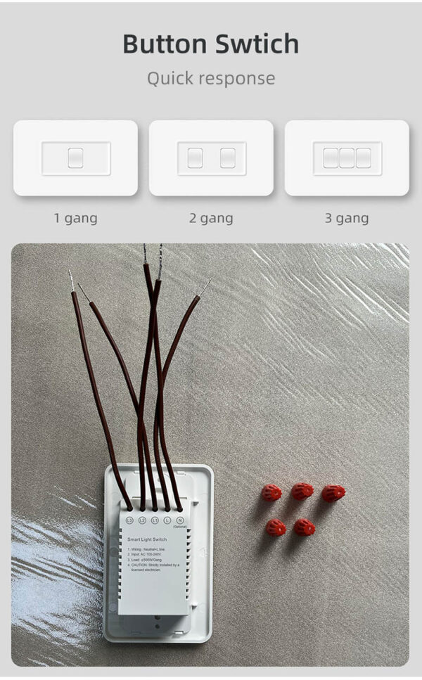 Smart Light Switch 3gang No neutral ZigBee N+L line & L line US smart switch alexa - Image 11