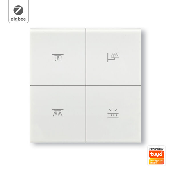 Smart Light Switch 4 gang ZigBee N+L line UK 4 gang smart switch