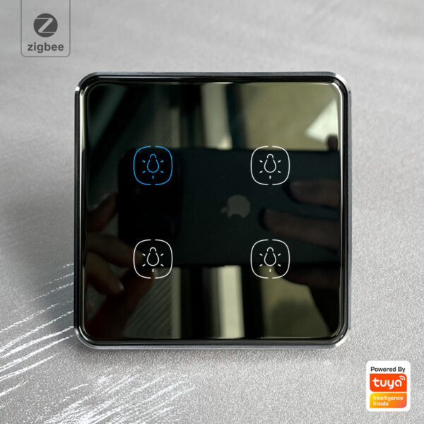 Smart Light Switch 4 gang ZigBee N+L line EU/UK 4 gang smart switch