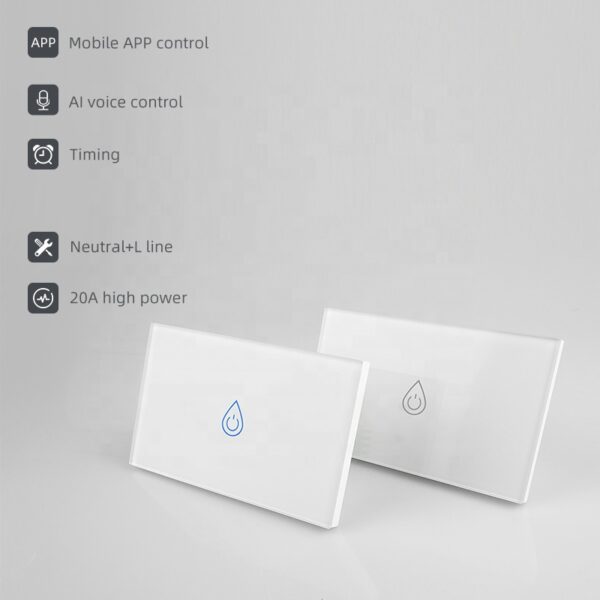 Smart Water Heater Switch 1gang Wi-Fi N+Lline US smart light switch google home - Image 2
