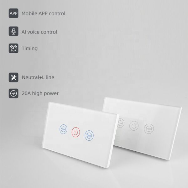 Smart Water Heater Switch 3gang Wi-Fi N+Lline US smart network switch - Image 2