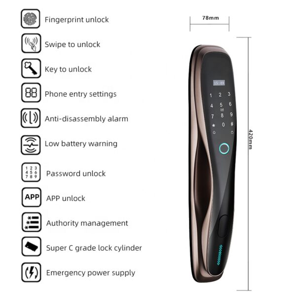 Smart Wi-Fi Wooden door lock - Image 5