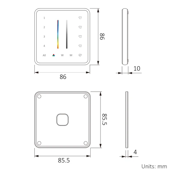 2.4G Remote Size