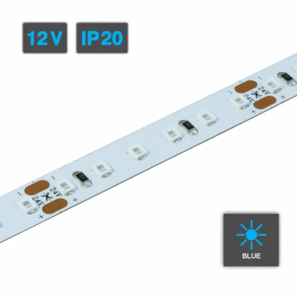 Flexible LED Strip Light | Series 5 | 14.4W/m 120 LED/m 12V Blue IP20 5M
